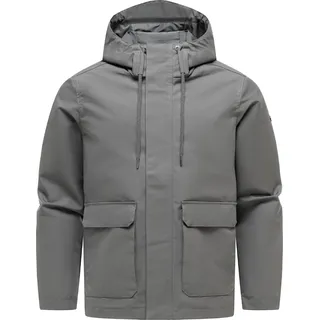 Funktionsjacke RAGWEAR "Funktionsjacke Mr Them Light YOUMODO", Herren, Gr. S, grau (stone grau), Obermaterial: 80% Polyester PES. 20% Nylon NY.  Obermaterial: Futter: 100% Polyester PES., gerade, hoch geschlossener Ausschnitt, Ärmel ohne Ärmelschlitz abgesteppte Kante, Jacken Funktionsjacke, Atmungsaktiverund wasserdichte Übergangsjacke