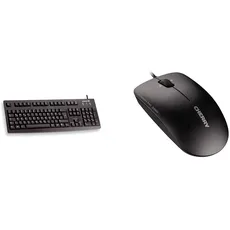 CHERRY G83-6105, Deutsches Layout, QWERTZ Tastatur & MC 2000, kabelgebundene Maus, geeignet für Rechts- und Linkshänder
