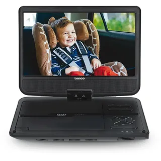 Lenco Portabler DVD-Player »DVP-1046 Tragbares 10 DVD-Player Set mit Doppellaufwerk« HD, schwarz