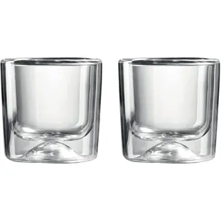 Guzzini - Gocce, 2 Kleine doppelwandige Thermogläser - Transparent, Ø8,5 x h9,3 cm | 270 cc - 22300100