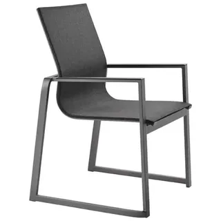 Stapelsessel Foxx - Armlehne Aluminum schwarz