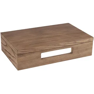 Differnz Waschtischplatte Eichenholz 40 x 25 x 10 cm - Waschbeckenunterschrank Schwebend - Wandregal Badezimmer ohne Wasserhahnloch - mit Aussparung für Handtuch