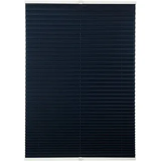 Homeware Plissee , Dunkelblau , Textil , 100x130 cm , Länge universell einstellbar , Heimtextilien, Vorhänge, Plissees