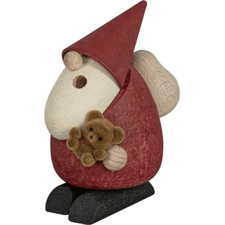 SAICO Original Räuchermännchen "Weihnachtsmann - Teddybär" BxHxT: 10x11x10 cm, rot