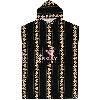 Roxy Stay Magical Printed - Poncho Handtuch - Frauen - One Size - Schwarz.