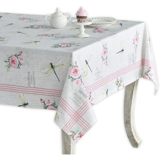 Maison d' Hermine Tischdecke 160 x 220 cm 100% Baumwolle abwaschbar eckig für Küche Hochzeit Restaurant Feld März Frühling Sommer