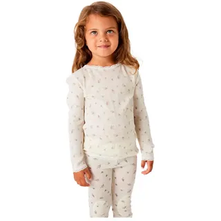 Name It Wang Needle Mini Langarm-t-shirt - Snow White / Small Flowers - 4 Jahre