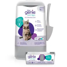 Litter Genie Easy Roll, No.1 in den USA, Katzenstreu-Eimer, preiswerteres und umweltfreundlicheres Entsorgungs-System, inklusive 1 Nachfüllkassette