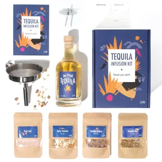 DIY Tequila Infusionsset von Craftly | Geschenkset | Tolles Geschenk für ihn, sie, Partner, Jahrestag, Geburtstag | Für Männer und Frauen l Gewürze & Flaschen