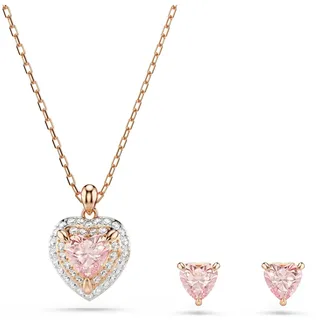 Swarovski One Set, Herzschliff, Pavé, Herz, Rosa, Metallmix