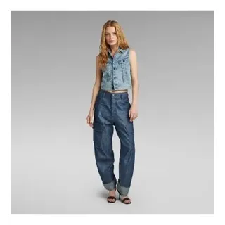 G-Star für Damen. D23222-D303-001 Cargo 3D-Boyfriend-Hose blau (27/30), Lässig, Baumwolle, Denim, Nachhaltig