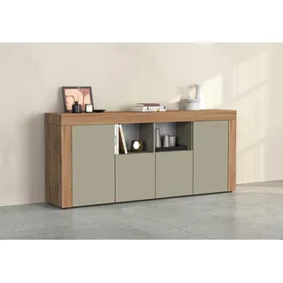 otto home CHRONOS 200 x 85 x 40 cm grau / eiche wotan