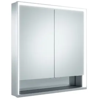 KEUCO Royal Lumos Spiegelschrank Wandvorbau 2-türig, kurze Tür, offenes Ablagefach, 700mm, 14327171301, Ausführung: ohne Dali Steuerung