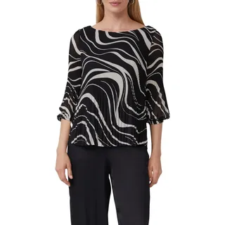 s.Oliver Plissierte Bluse mit All-Over-Print