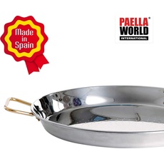 Bild von Paella-Pfanne aus Edelstahl Ø 70 cm, Pfanne + Kochtopf, Silber