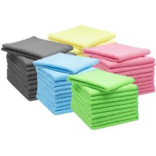 Zollner Reinigungstücher, 50er-Set, 32x32 cm, 80% Polyester, 20% Polyamid , Multicolor , Textil , 32x32 cm , Heimtextilien, Geschirrtücher & Schürzen, Geschirrtücher