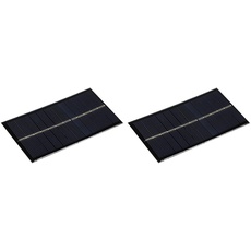 sourcing map Packung von 2 Sonnenkollektor Mini Solarpanel Zelle 6V 160mA 0.96W 110mm x 60mm für DIY Stromprojekt