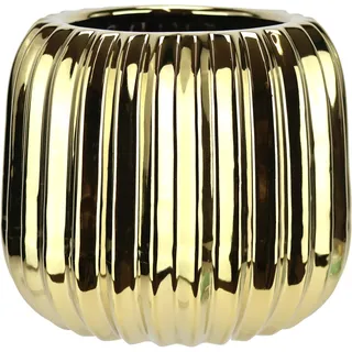 I.GE.A. Dekovase »Vase aus Keramik« Dekovase Blumenvase Modern für Tischdeko Tischvase Deko Trockenblume, goldfarben