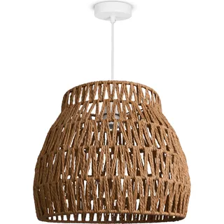 Pendellampe LED Hängeleuchte Wohnzimmer Schlafzimmer Esszimmer Schirm Papier E27