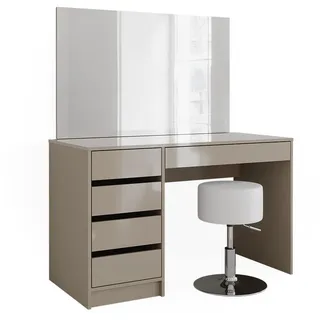 Vicco Schminktisch-Set Sherry Greige 120 cm mit Hocker, Model 47704 - Grau