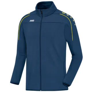 Jako Trainingsjacke Classico mit Durchgehendem Rv, nightblue/citro, XL