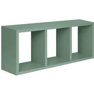 Homemania Tristano Wandregal für Wohnzimmer, Schlafzimmer, Büro, MDF, Grün, 70 x 30 x 15,5 cm