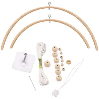 CENPEK Mobile Krippe Bett Glocke Decke Holz Windspiel Hängende DIY Holzrahmen Ornamente Handgemachtes Kit für Pflegezubehör