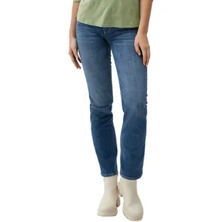 s.Oliver Damen 2120779 Jeans Karolin Straight Fit, Blau, 32W / 30L EU