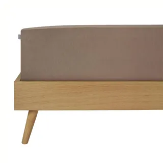 SCHIESSER Spannbettlaken Jersey-Elasthan 180 x 200 cm braun