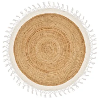 Beliani Marts Juteteppich 140 x 140 cm Beige