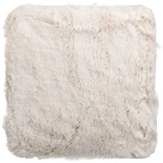 Brandsseller Sitzkissen Teppich 38 x 38 cm Lammfelloptik quadratisch Kunstfell Fellimitat Langflorteppich Lammfellauflage Schaffellimitat - Creme