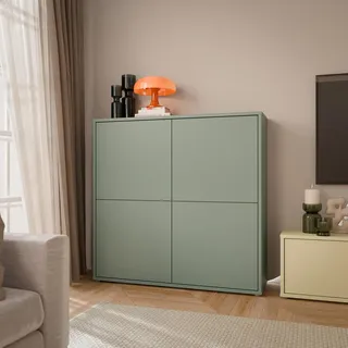 Forte Highboard 124,5 x 121,5 x 34,9 cm Salbei