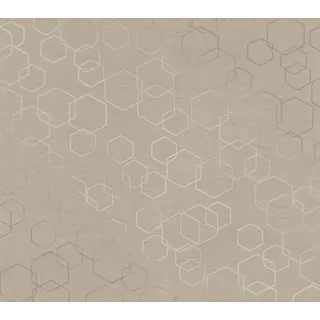 d-c-fix Tischdecke Woven Elegance Beige - Polyester - abwaschbar, wasserdicht & schmutzabweisend - Tischtuch - 160 cm rund