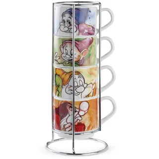 Egan DISNEY THE SEVEN DWARFS 4er-Set stapelbarer Espressotassen
