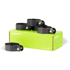Alberts 831943 Schelle für Streben | verzinkt, anthrazit-metallic kunststoffbeschichtet | Schellen-Ø 60 mm | 5er Set