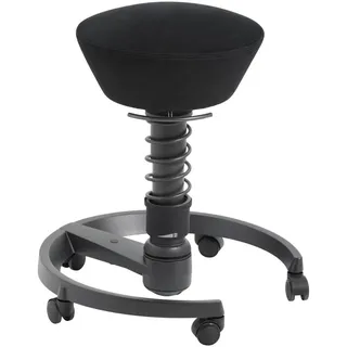 Aeris Bürohocker , Schwarz , Metall, Textil , Uni , rund , 59x45-66x59 cm , AZO-frei, Made in Germany, Oeko-Tex® Standard 100, AGR-geprüft , Büromöbel, Bürostühle, Bürohocker