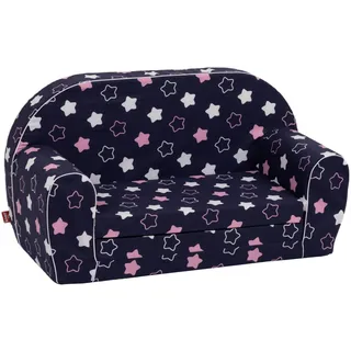 Knorrtoys Kindersofa Star 90 x 40 cm Baumwolle blau-pink