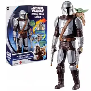 Hasbro: Star Wars Interaktive, Englisch sprechende Mandalorianer- und Grogu-Actionfigur – 30 cm