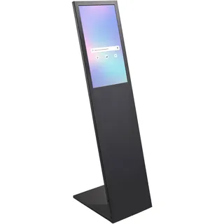 Digitale Infostele PLANAVISION, schwarz, matt mit Samsung QB24C Display, Metall