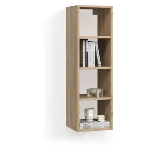 livinity® Wandregal 30 x 100 x 30 cm Braun