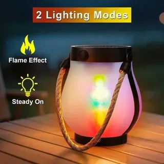 Solar-energie-Lampe für draußen, wasserdicht, USB-Ladefunktion, matte Farbe, Solarlampe für Garten, Camping, Balkon, Patio-Lampe