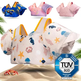 KIDVERSE Schwimmweste Kinder 3-6 Jahre - Geprüfte Qualität - Schwimmweste mit Schwimmflügel für Kinder - Schwimmhilfe für Jungen & Mädchen bis 30kg - Auftriebsweste - Schwimmtraining