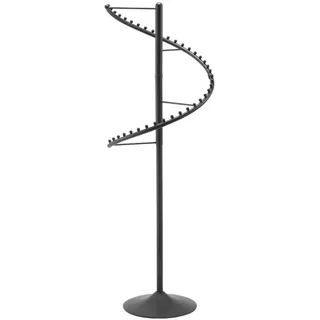 BIFCIOFH Spiraldrehbarer Kleiderständer, 38 Kugeln, robuster Kleiderständer, stehender stabiler freistehender Kleiderbügel aus Metall für Boutique-Schlafzimmer, platzsparend (Farbe: Schwarz, Größe: