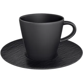 Villeroy & Boch Kaffeetasse mit Untertasse 0,15 l Schwarz 2 St.