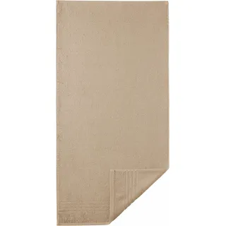Badetücher EGERIA "Madison", braun (hellbraun), B:70cm L:140cm, Walkfrottee, Obermaterial: 100% Baumwolle, Handtücher, Badetücher, Uni-Programm mit Streifenbordüre, reine Baumwolle