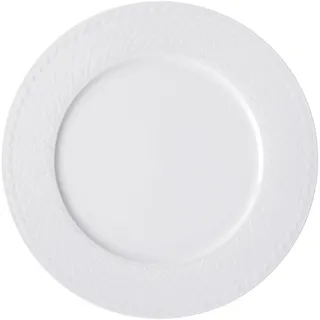 Villeroy & Boch Cellini Platzteller, 31 cm Premium Porzellan, Weiß