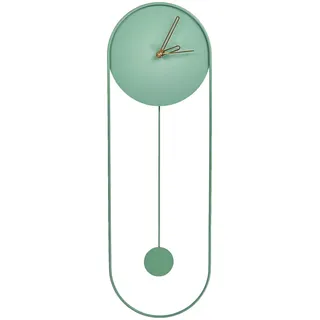 Beliani Wanduhr Grün/Gold Salvan , Grün, Goldfarben , Metall , 20x62x3 cm , Dekoration, Uhren, Wanduhren