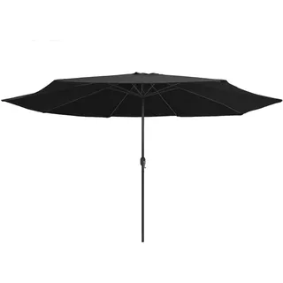 vidaXL Sonnenschirm 400 cm Schwarz