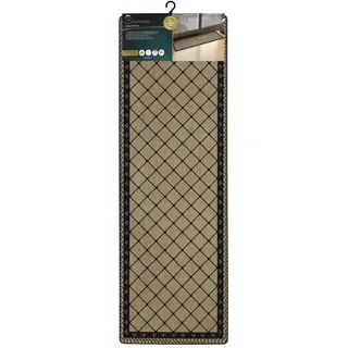 JVL Elegance Läufer Matte 50 x 150 cm, Diamant, Beige (01-280)