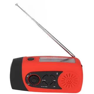 Solar Crank Notio -Radio mit 3000mAh, NOAA -Warnungen, IP68 Water Proof Radio mit SOS Taschenlampe, USB -C -Aufladung für Campingstürme (Europäisches Modell)